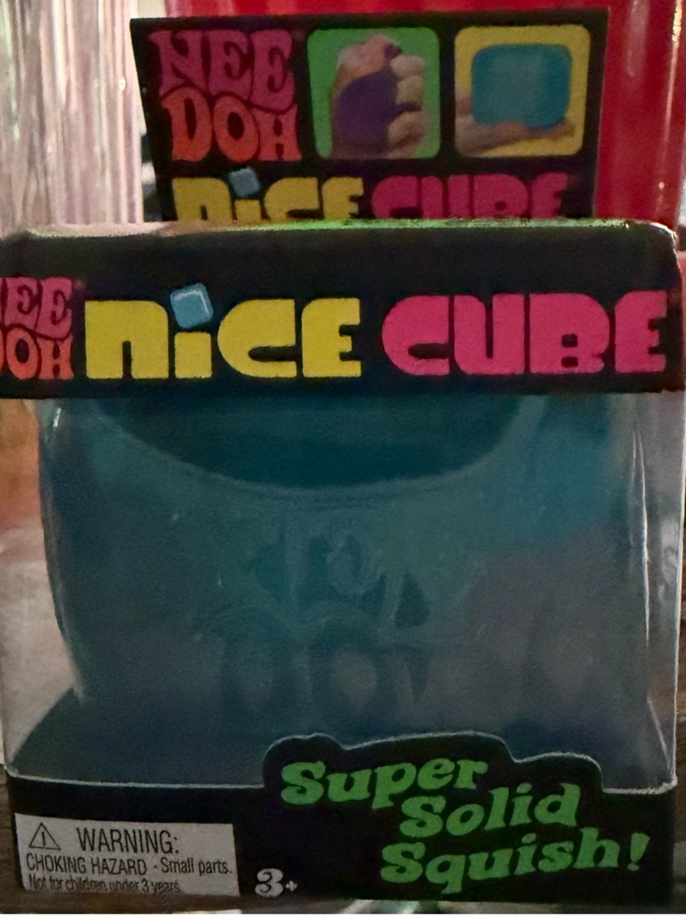 Nice Cube Super Solid Squish Toy - Blue Plus Baby Nice Cube NWB - Picture 3 of 5
